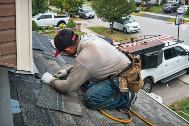 Professional Roofing technician working in New Canaan, CT